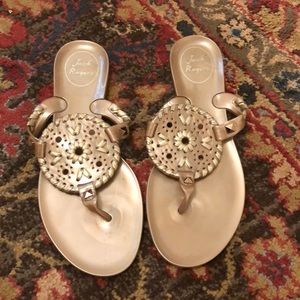 Jack Rogers Gold Jelly Sandals